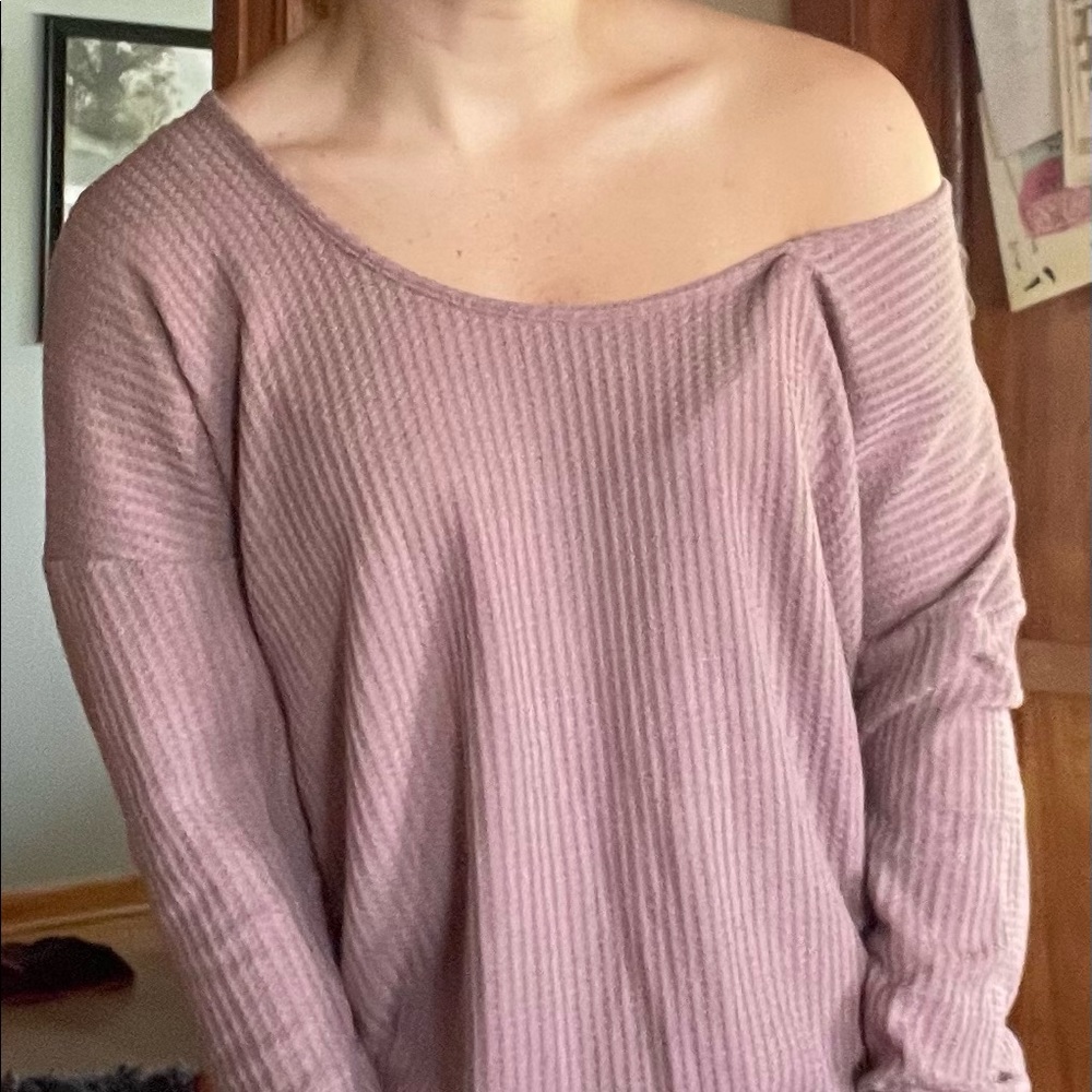 Womens Mauve Criss-Cross Back - Off the shoulder optional! Small. Transitional
